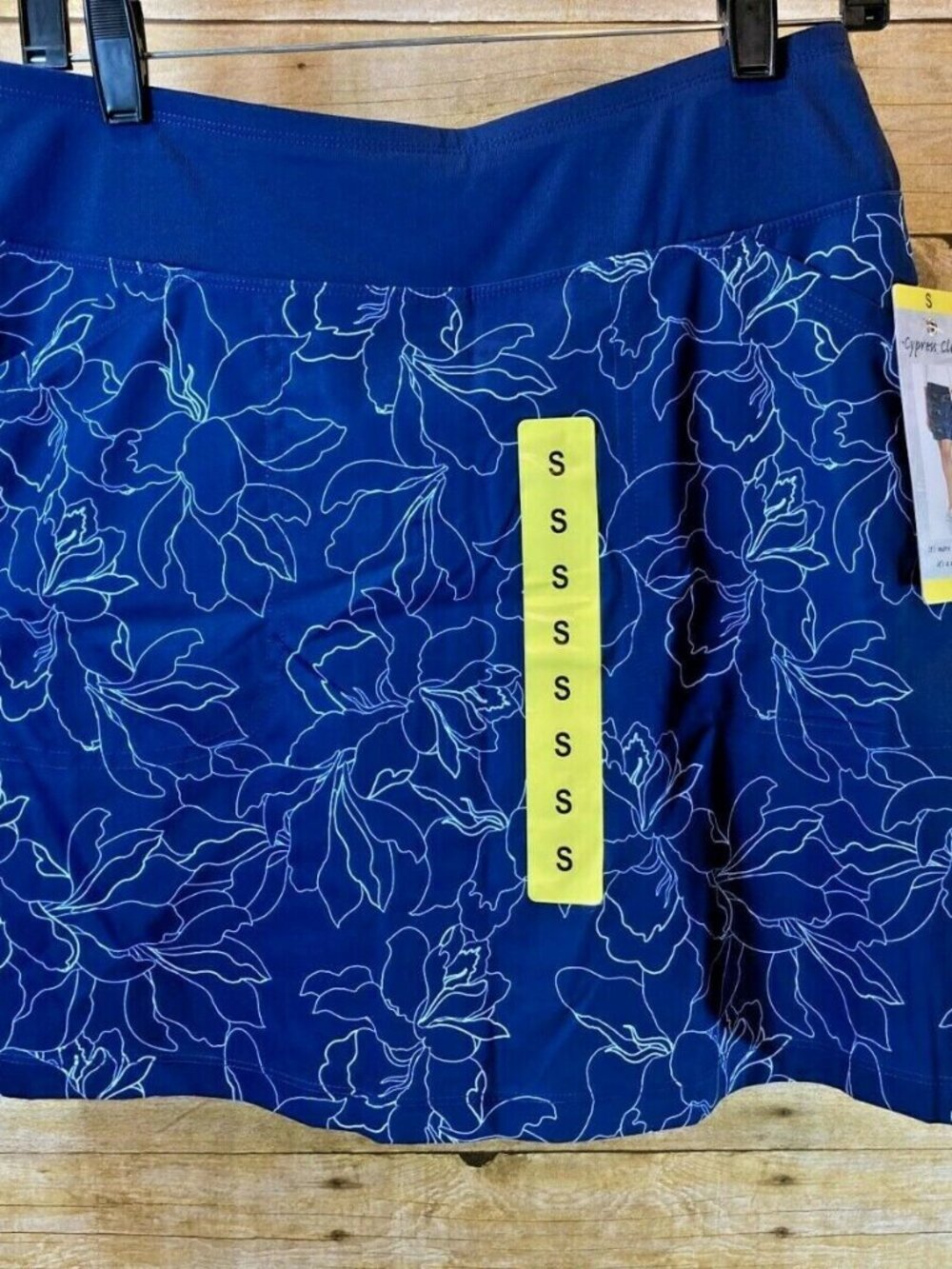 CYPRESS CLUB ATHLETIC GOLF TENNIS YOGA SKIRT SKORT BLUE FLORAL WOMEN'S Small